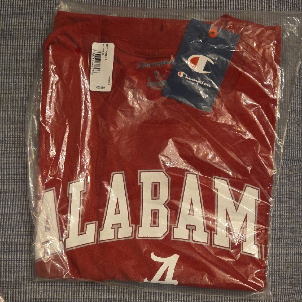 Alabama Champion Crimson Tide  Champion Men's Tee Shirt Medium Red w White New